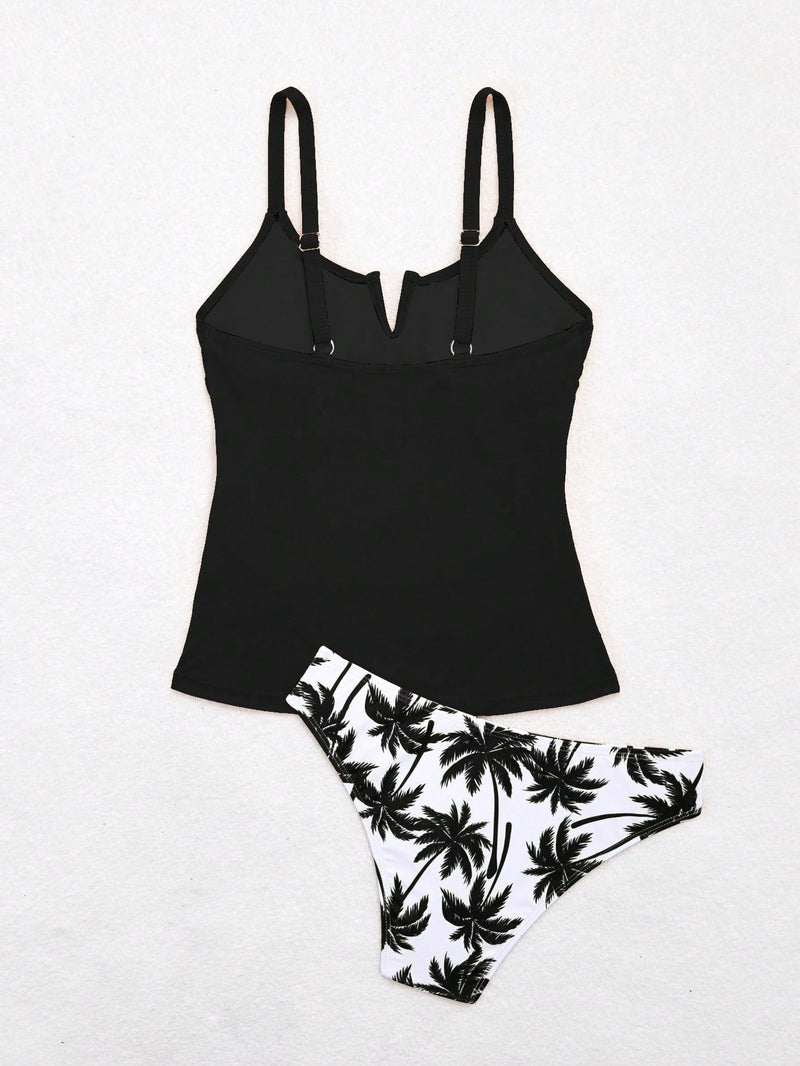 Tankini feminino com calcinha estampada Aninha.