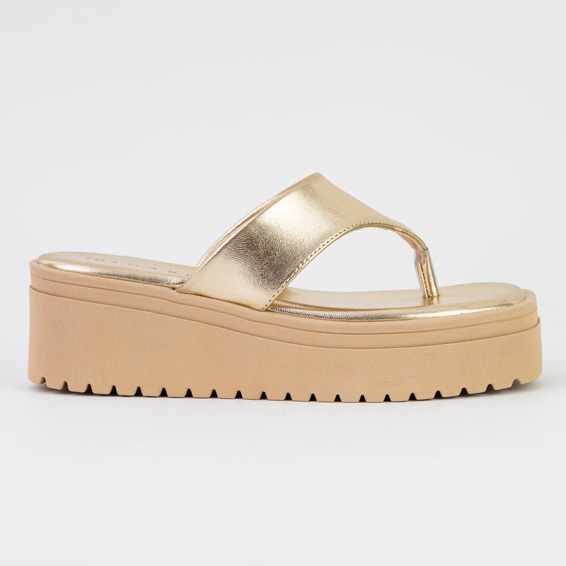 Tamanco Feminino Flat Ouro - Ramarim