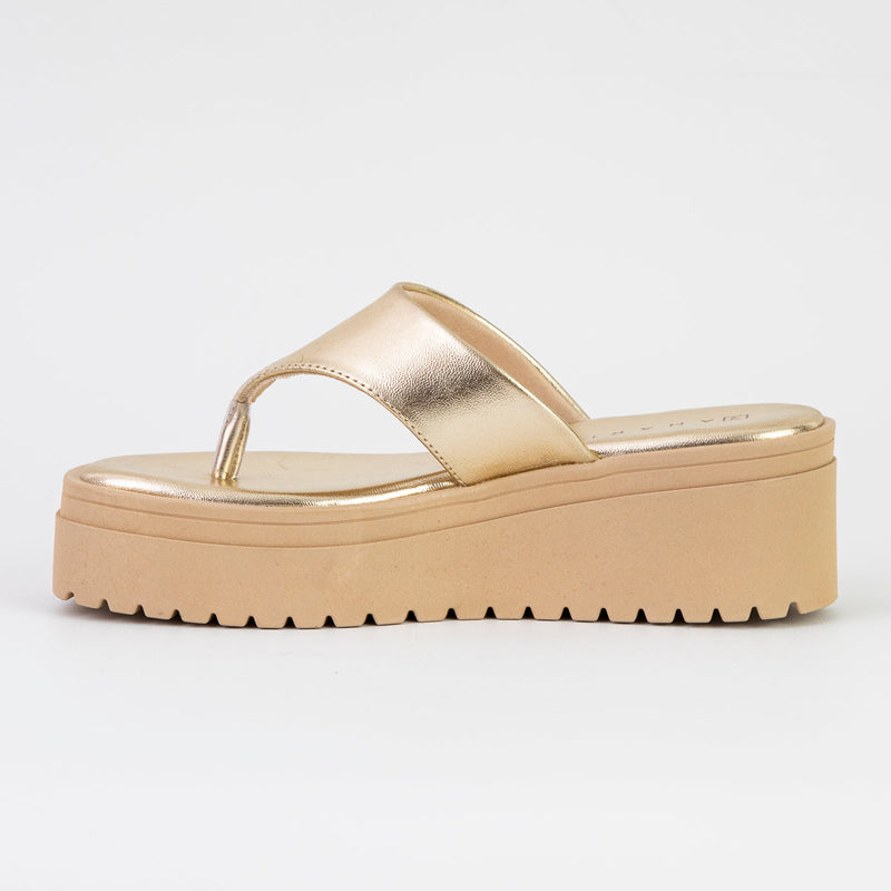 Tamanco Feminino Flat Ouro - Ramarim