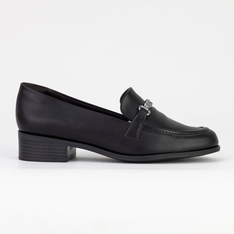 Sapato Feminino Mocassim Oxford Preto Clássico - Ramarim