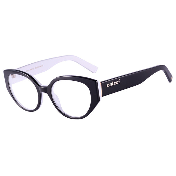 Colcci Olivia Preto Brilho/ Branco Brilho - Grau - TAM 52 mm