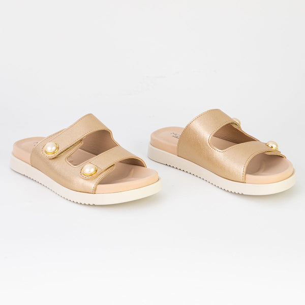 Sandália Feminina Papete Flat com Velcro - Modare